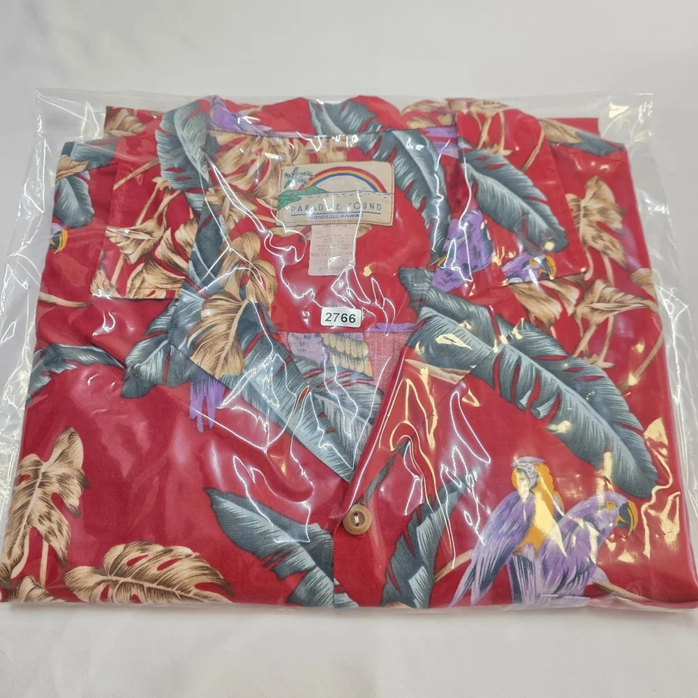 VTG Magnum PI Paradise Found SS Men XL Red Parrot Hawaii 1993 Hawaii Collector - Picture 12 of 12